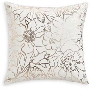 Whim by Martha Steward floral silhouettes 18”x18” Decorative Pillow